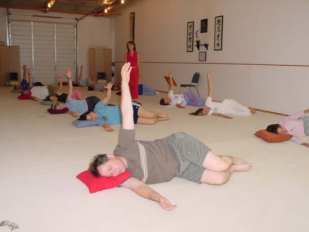 Image showing people in a Feldenkrais body awareness class.