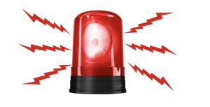 A red siren light